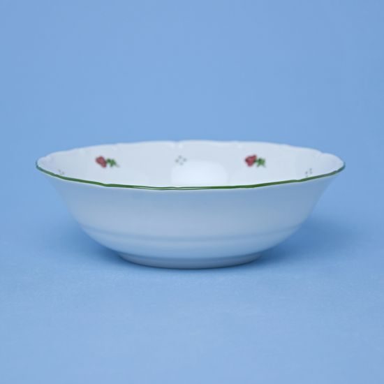 Miska 17 cm, Verona červený kvítek + zelená, G. Benedikt 1882