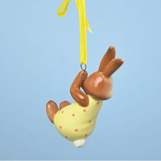 Hanging Easter bunnies figures (6,5-7,5 cm), stoneware, Goebel