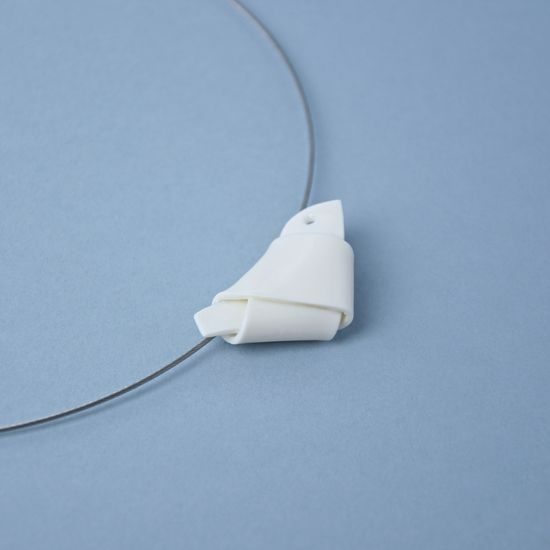 Necklace: Knot (Little Bird), Porcelain Jewels Studio Mallys