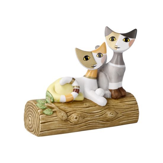 Kočky Un posto in giardino, 13 / 6 / 11 cm, porcelán, R. Wachtmeister, Kočky Goebel