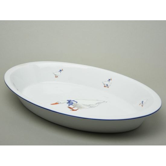 Baking bowl oval 39 x 25 x 5 cm, Goose, Thun 1794