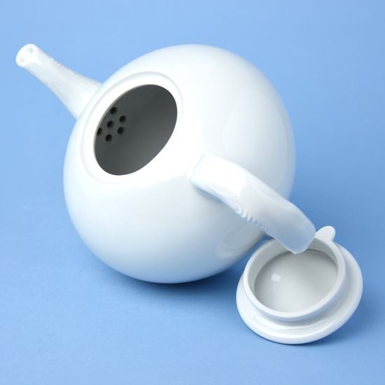 Tea pot 1,2 l with strainer 1,20 l, white, Český porcelán a.s.