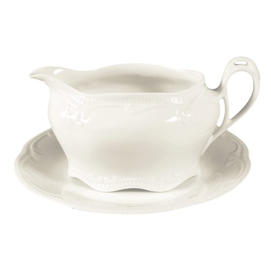 Sauce boat 400 ml + undersaucer, Rubin Cream, Seltmann porcelain