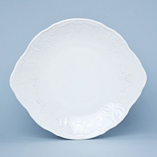 Frost no line: Cake plate 27 cm, Thun 1794 Carlsbad porcelain, BERNADOTTE