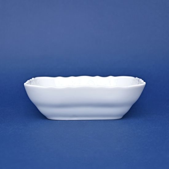 Bowl 16 cm square J, Thun 1794 Carlsbad porcelain, BERNADOTTE white