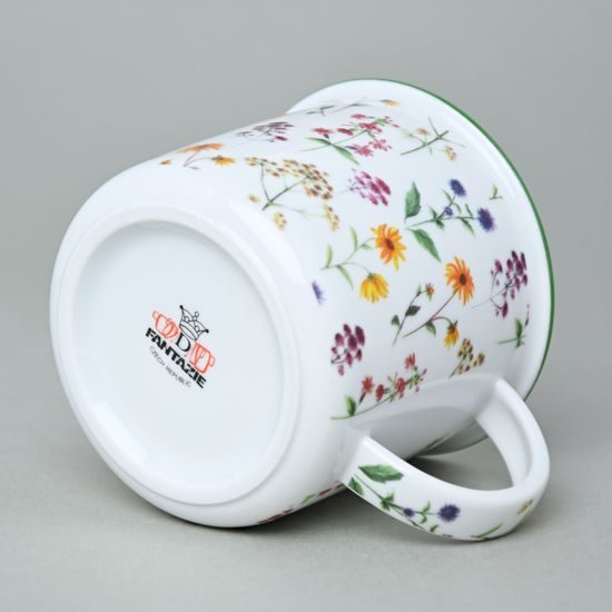 Hrnek Tina Fantazie, Drobné luční květy, 0,38 l, velký, Český porcelán a.s.