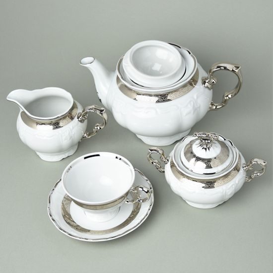 Tea set for 6 pers., Marie Louise 88042 platinum, Thun 1794 a.s.