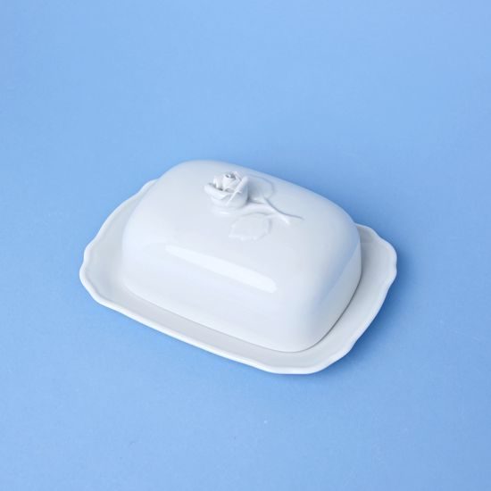 Butter dish for 0,125 kg butter, white rokoko, Český porcelán a.s.