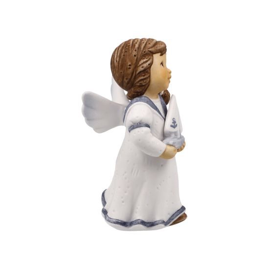 Andílek s plachetničkou, 4 / 4,5 / 8,5 cm, Nina & Marco, biskvitový porcelán, Goebel