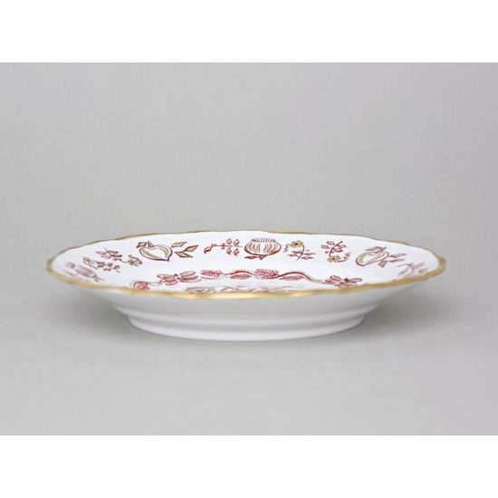 Elegance: Dessert Plate 19 cm, Gold + Ruby, Hand-decorated by Vilém Janoušek, Český porcelán a.s