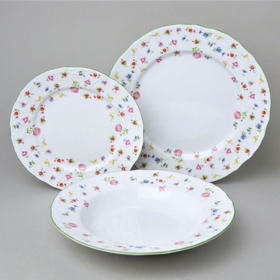Plate set for 6 persons, Thun 1794 Carlsbad porcelain, BERNADOTTE 7570a57
