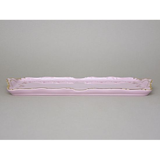 Podnos 38 cm, dekor 158, Leander, růžový porcelán