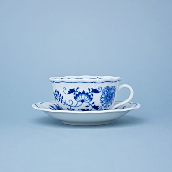 KVARTA: Šálek a podšálek C/1 + ZC1 (zrcadlový podšálek), 200 ml / 15,5 cm na čaj, Cibulák, originální z Dubí