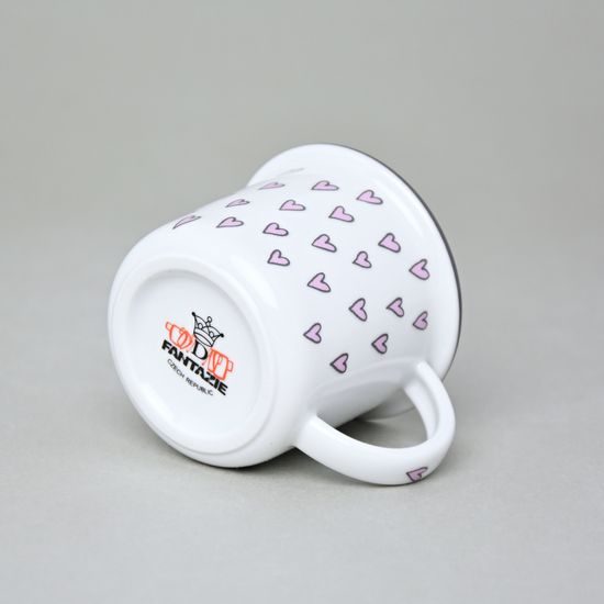 Mug Tina Fantasia, Pink Hearts, 0,10 l mini espresso, Cesky porcelan a.s.