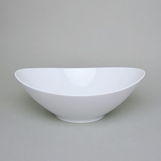 Bowl 27 cm, Thun 1794 Carlsbad porcelain, Loos white