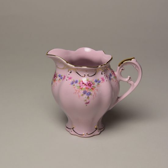 Mlékovka 250 ml, Adélka 556, Růžový porcelán z Chodova