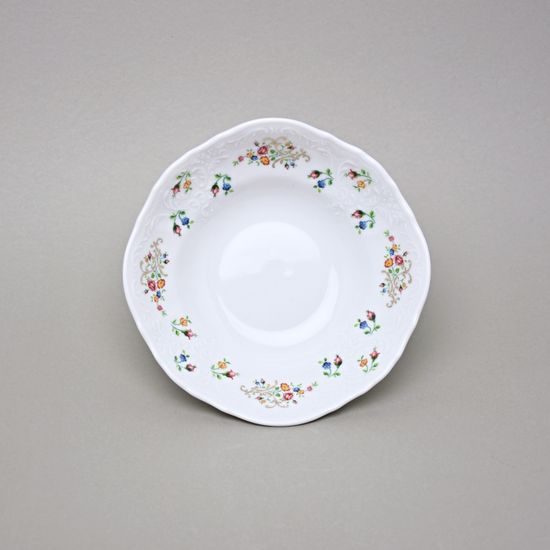 Miska kompotová 16 cm, Thun 1794, karlovarský porcelán, BERNADOTTE kytička se zlatem