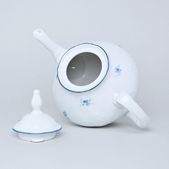 Tea pot 1,2 l, Thun 1794 Carlsbad porcelain, BERNADOTTE blue flower