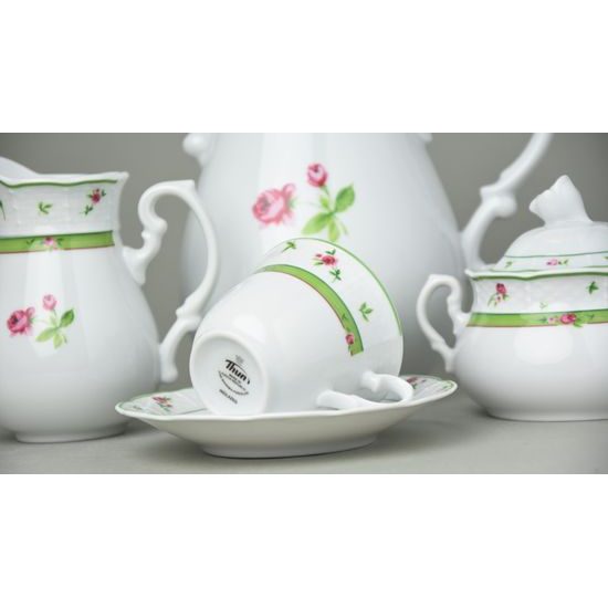 Coffee set for 6 persons, Thun 1794 Carlsbad porcelain, MENUET 80289