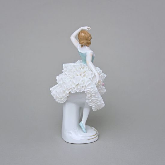 Dancer With Lace, Kurt Steiner, 19 x 11,5 x 9 cm, Porcelain Figures Unterweissbacher