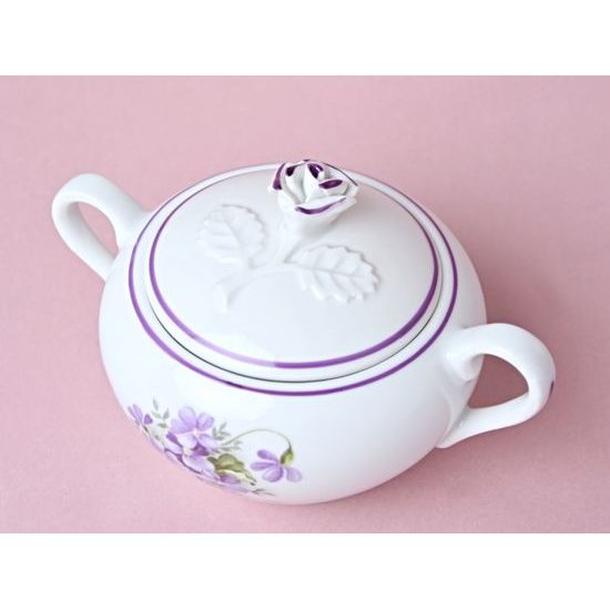 Sugar bowl with handles 300 ml, Violet, Cesky porcelan a.s.