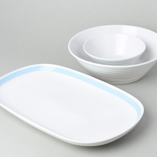 Dish flat oval 36 cm + bowl 16 cm + bowl 24 cm, Thun 1794, karlovarský porcelán, TOM 330164