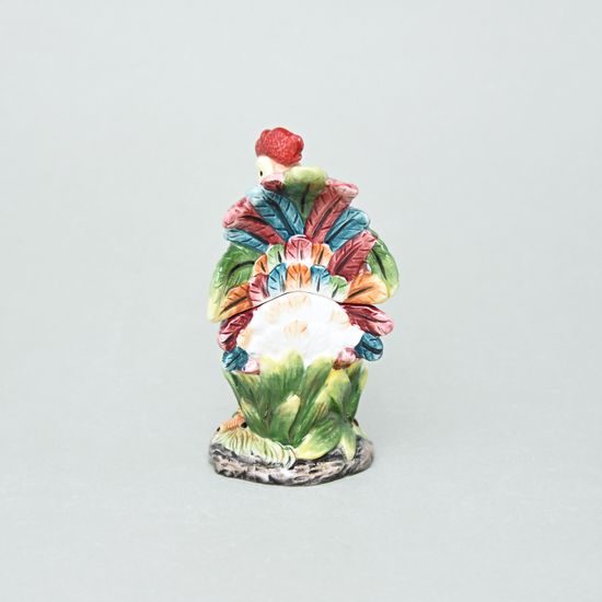 Lamart: The Cock, Box (Sugar bowl), 14 cm, Italian Porcelain Lamart