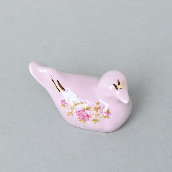 Small bird figurine, Leander, decor 158, rose china