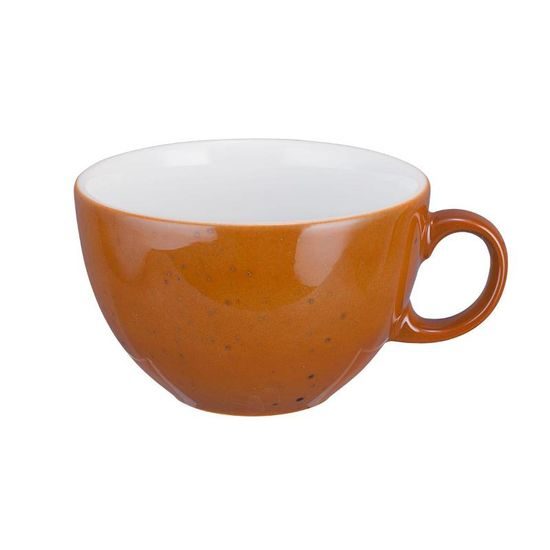 Cup 0,37 l and saucer 16 cm breakfast, Life Terracotta 57013, Seltmann Porcelain