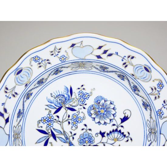 Plate deep 24 cm, Original Blue Onion Pattern + Gold