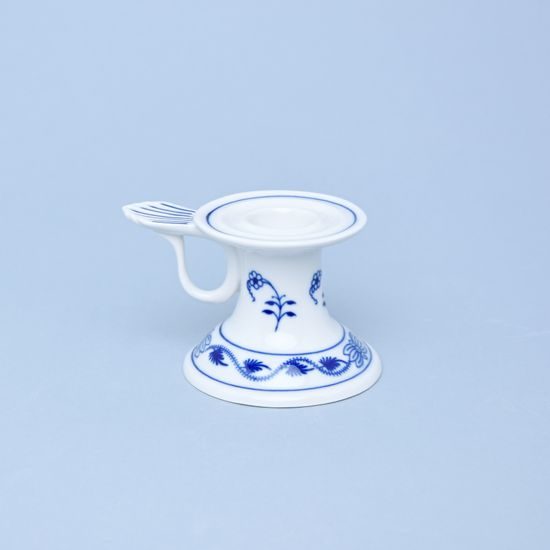 Candle holder with handle 1991 6,5 cm, Original Blue Onion Pattern