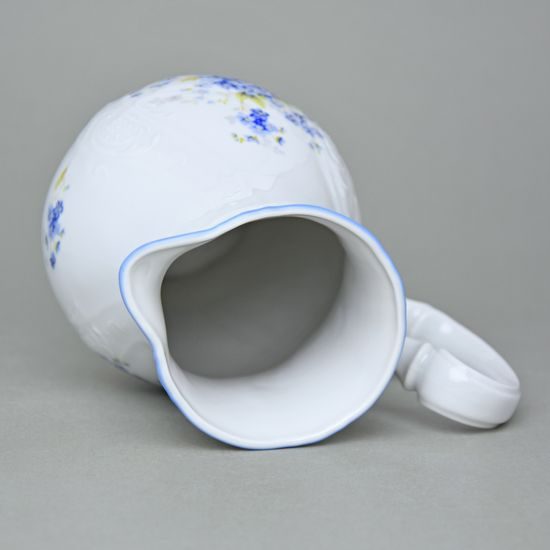 Creamer / Jug 1 l, Thun 1794 Carlsbad porcelain, BERNADOTTE Forget-me-not-flower