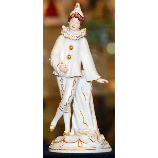 Pierot 9 x 6 x 20 cm, Porcelánové figurky Duchcov