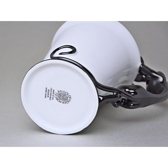 Hrnek Sfinx s kočkou, 400 ml, Černá, porcelán Goldfinger