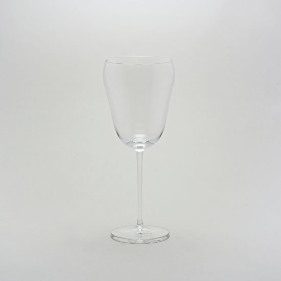 Luxurious Design White Wine Glass 350 ml, lower stem, Glassworks Kvetna 1794