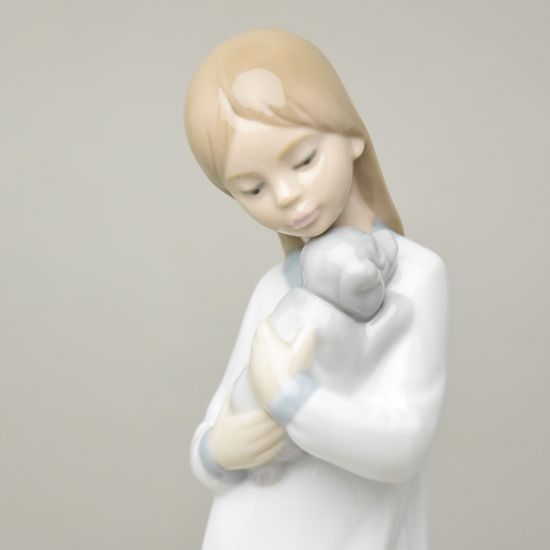 Dívka s pejskem 19,5 cm, NAO porcelánové figurky