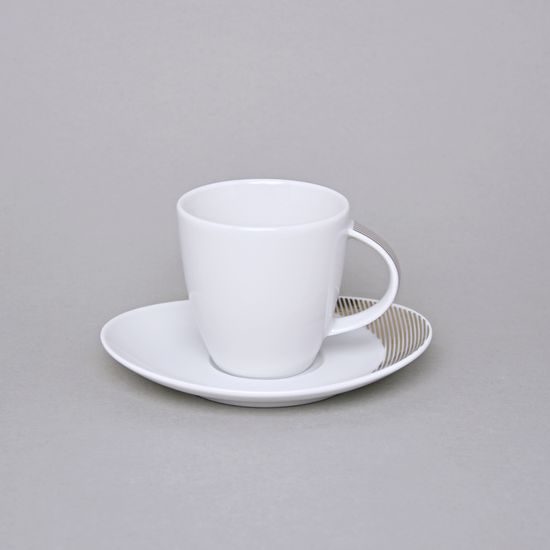 26805: Cup 140 ml plus saucer 140 mm, Thun Carlsbad porcelain, Loos