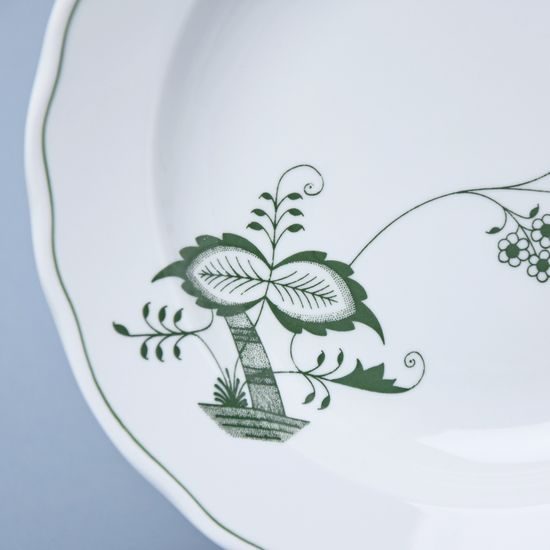 Talíř hluboký 24 cm, ECO zelený cibulák, originální z Dubí