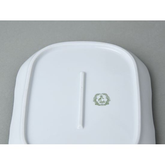 Podnos 23 cm (podnůsek), Thun 1794, karlovarský porcelán, BERNADOTTE pomněnka