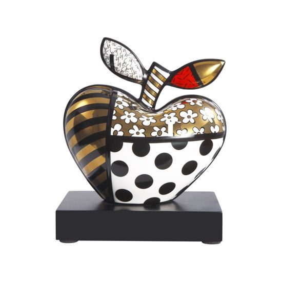 Figurka Golden Big Apple, 14 / 11 / 18 cm, porcelán, R. Britto, Goebel