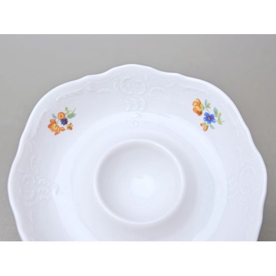 Egg cup (plate) 12,5 cm, Thun 1794 Carlsbad Porcelain, BERNADOTTE hazenka