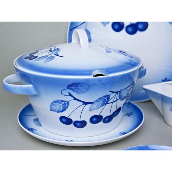 Tom 30112, Dining set for 6 pers., Thun 1794 Carlsbad porcelain, Blue cherry