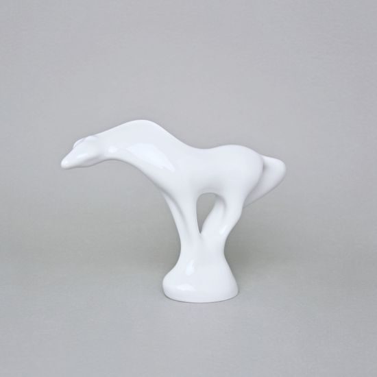 Klisnička 14,5 x 5,5 x 19 cm, bílé, Porcelánové figurky Duchcov
