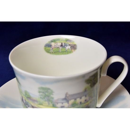 English countryside: Cup 420 ml + saucer breakfast, Roy Kirkham China