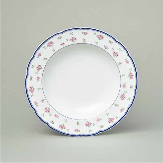 Talíř hluboký 23 cm, Thun 1794, karlovarský porcelán, ROSE 80283