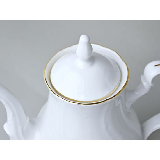 Konvice kávová 1,2 l, Thun 1794, karlovarský porcelán, BERNADOTTE zlatá linka