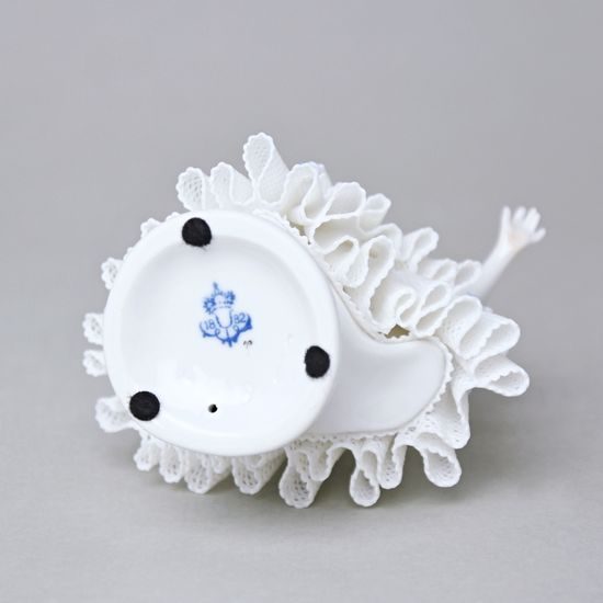 Tanečnice s krajkou (žlutá) 8 x 6 x 12 cm, Kurt Steiner, Porcelánové figurky Unterweissbacher