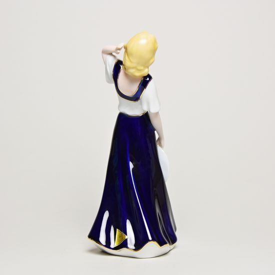 Lady With Hat, 9 x 8 x 20 cm, Isis, Porcelain Figures Duchcov