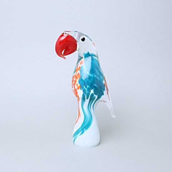 Parrot – solid glass, 20 cm (small), GlasStar Bohemia Glass