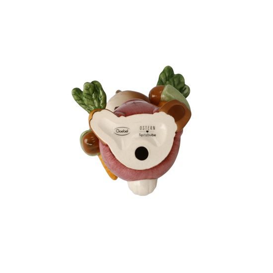 Figurka zajíčka s mrkvemi 7 / 8 / 11,5 cm, kamenina, Goebel